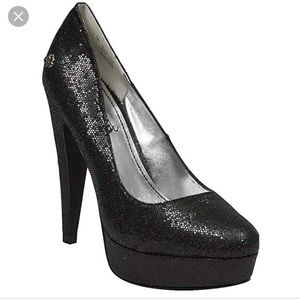 House of Dereon Black Sparkle Pumps Size 8